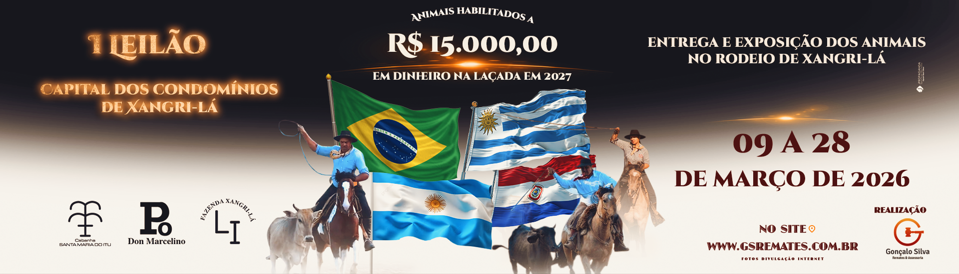 1º LEILÃO CAPITAL DOS CONDOMÍNIOS DE XANGRI-LÁ