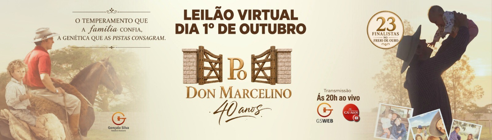 LEILÃO VIRTUAL CABANHA DON MARCELINO - 40 ANOS