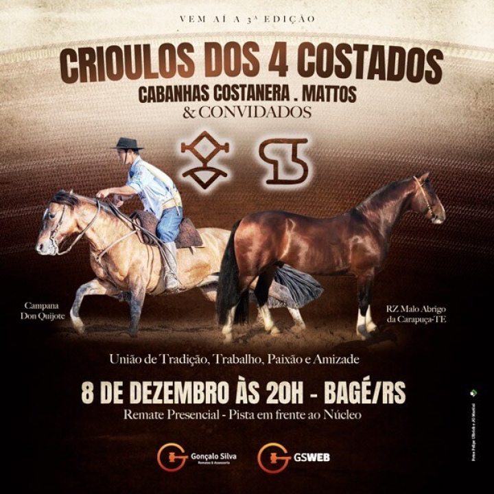 3º EDIÇÃO CRIOULOS DOS 4 COSTADOS - Cabanhas Costanera, Mattos & Convidados
