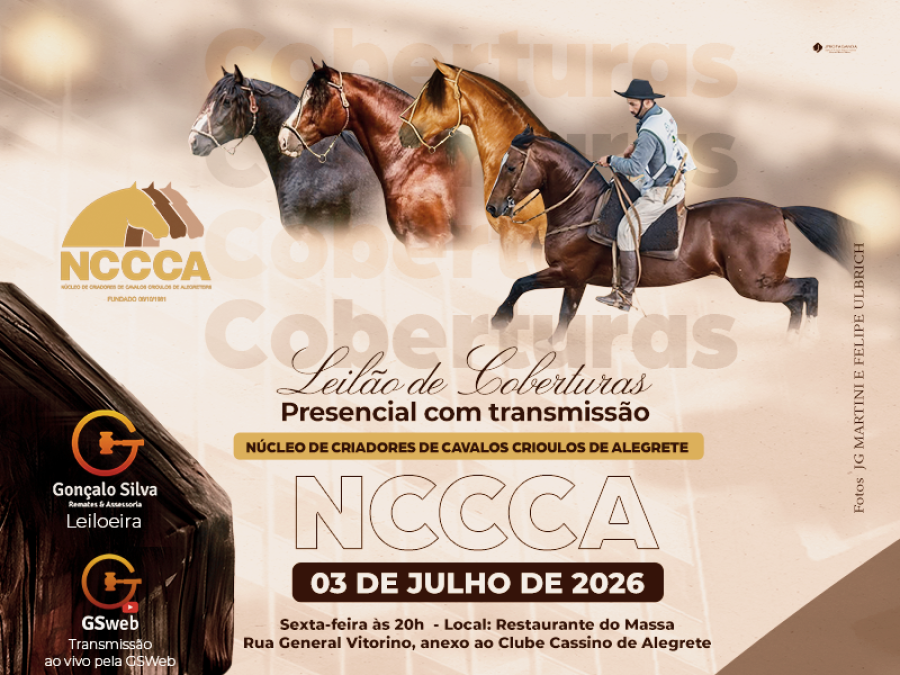 LEILAO PRESENCIAL DE COBERTURAS NCCC DE ALEGRETE