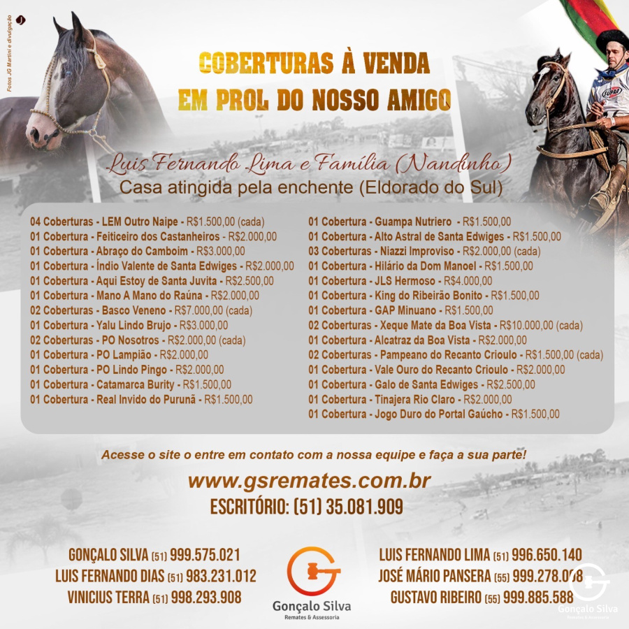 COBERTURAS A VENDA - Em prol ao nosso colega e amigo NANDINHO (Teve sua casa atingida pela enchente)