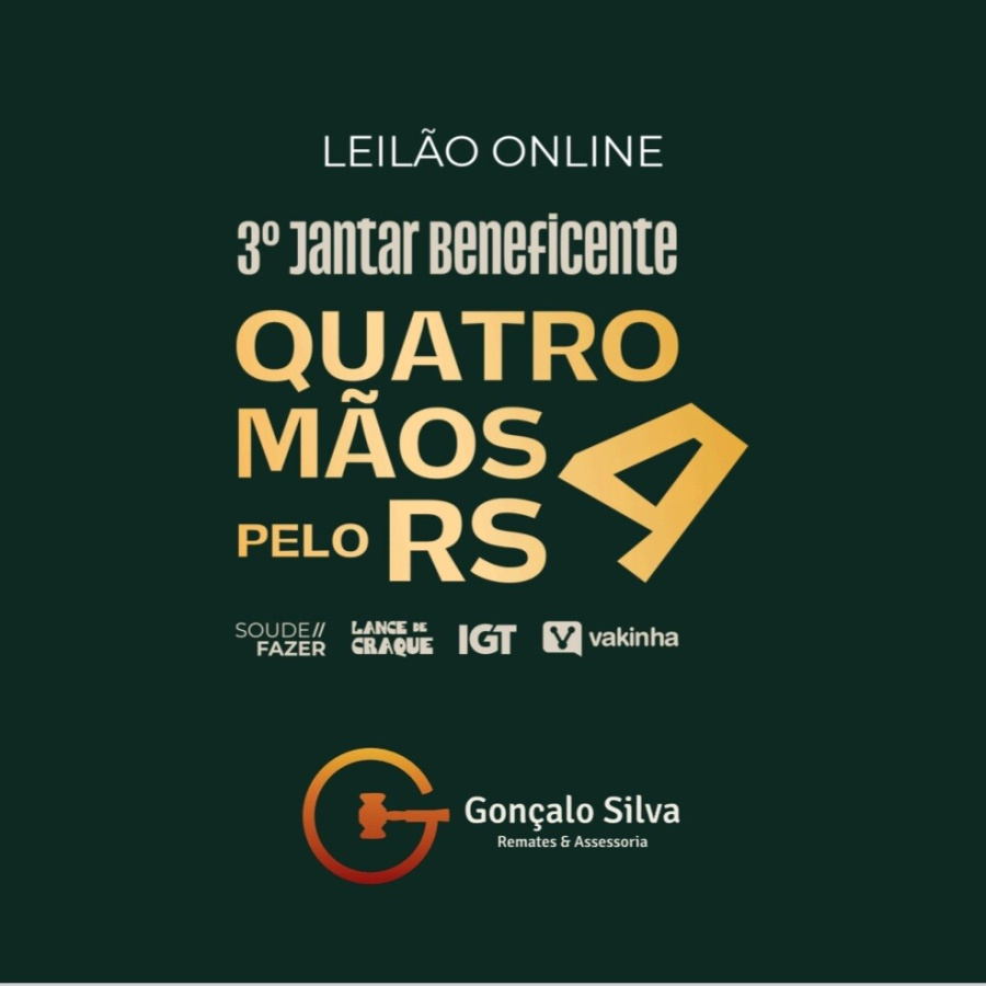 LEILÃO DIGITAL QUATRO MÃOS PELO RS