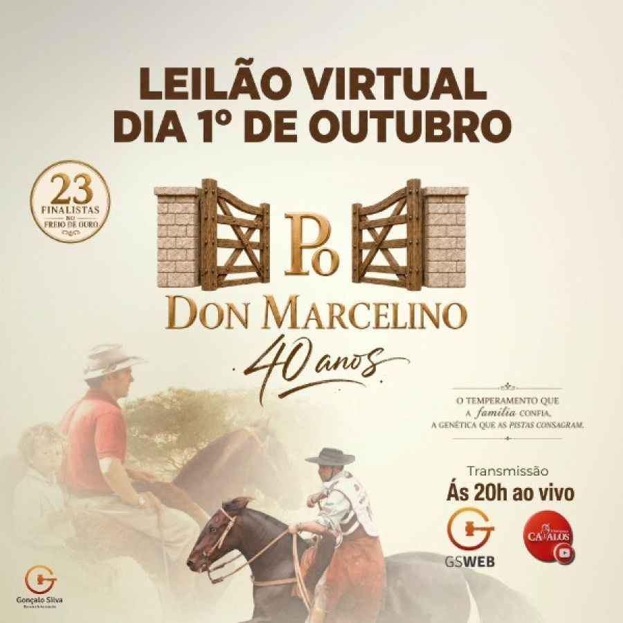 LEILÃO VIRTUAL CABANHA DON MARCELINO - 40 ANOS
