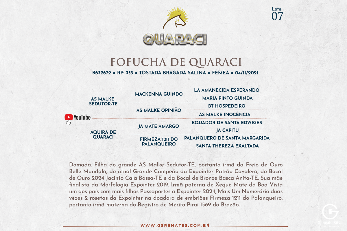 Geração FOFUCHA DE QUARACI