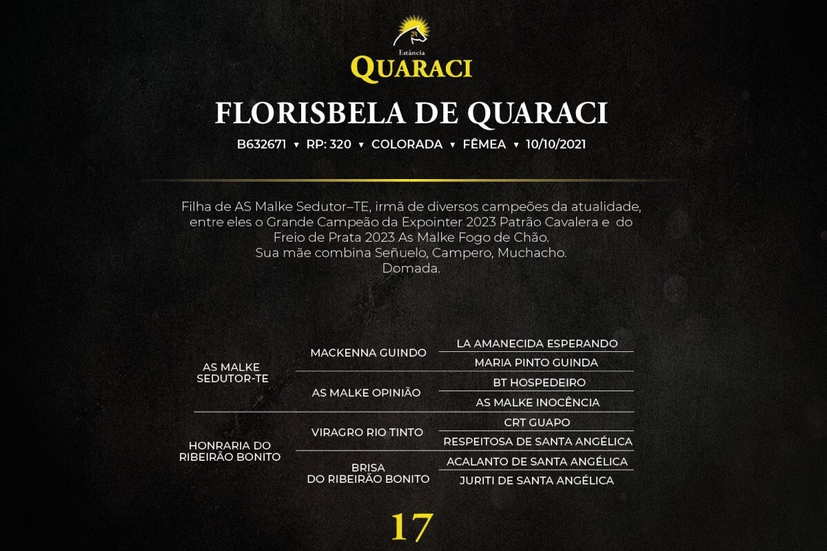 Geração FLORISBELA DE QUARACI