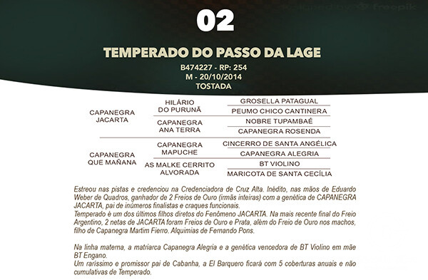 Geração TEMPERADO DO PASSO DA LAGE