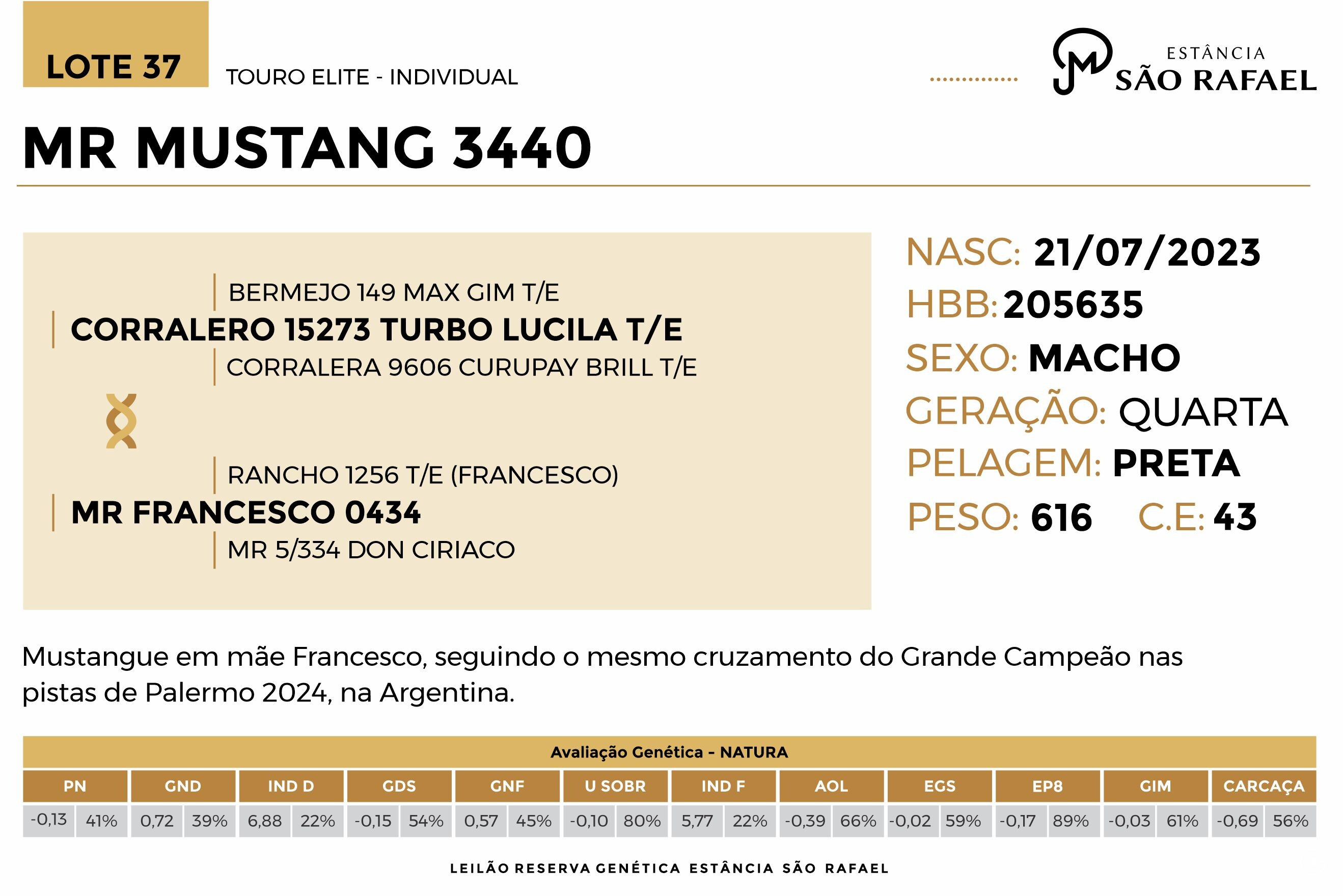 Geração  MR MUSTANG 3440