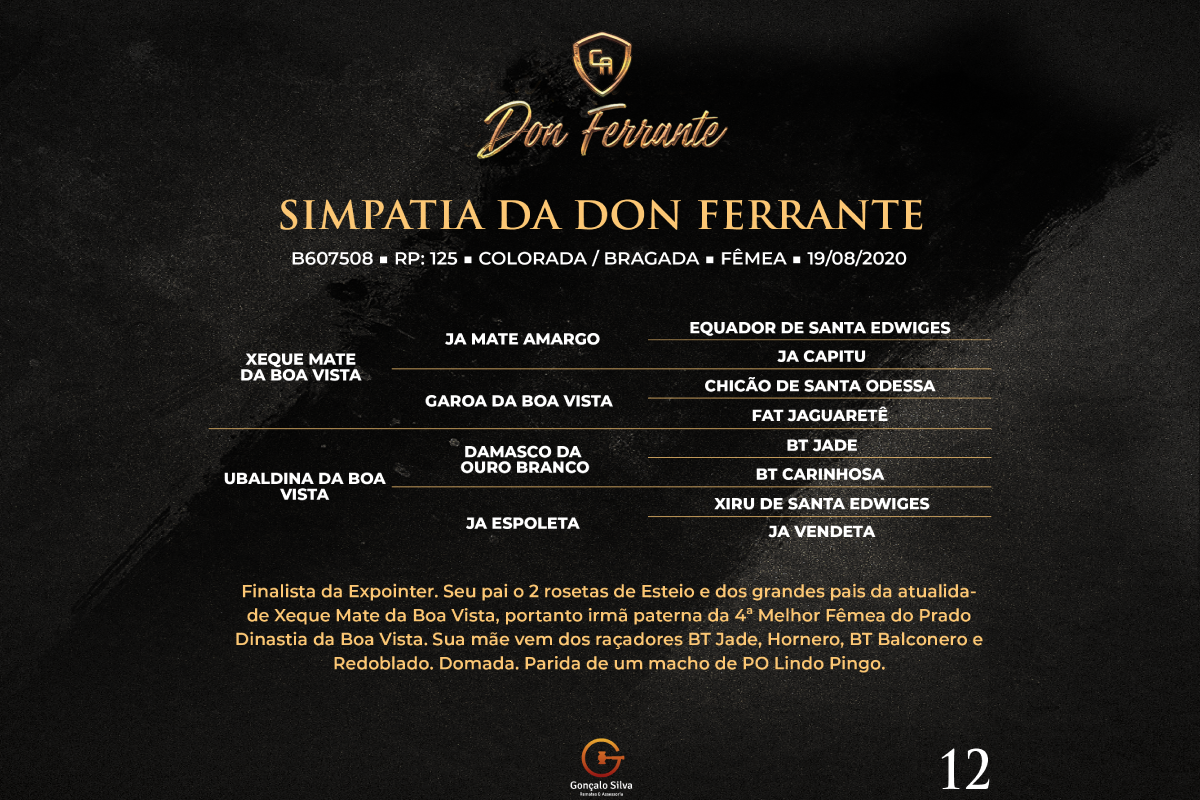 Geração SIMPATIA DA DON FERRANTE 