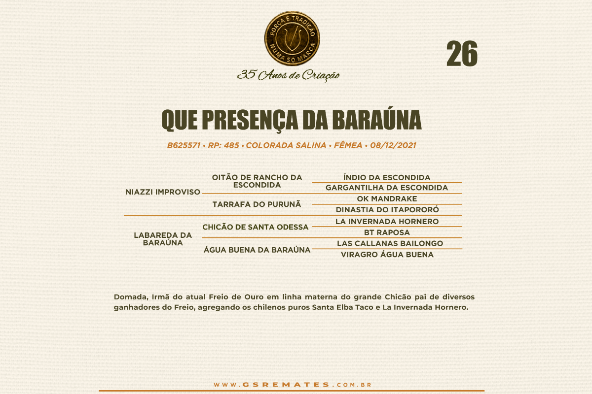 Geração QUE PRESENÇA DA BARAÚNA