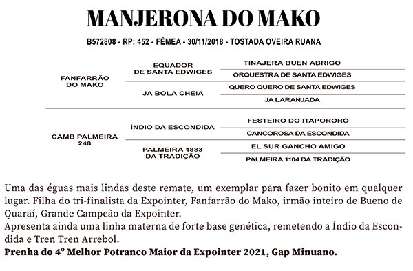 Geração MANJERONA DO MAKO 