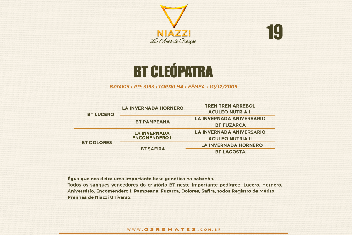 Geração BT CLEÓPATRA