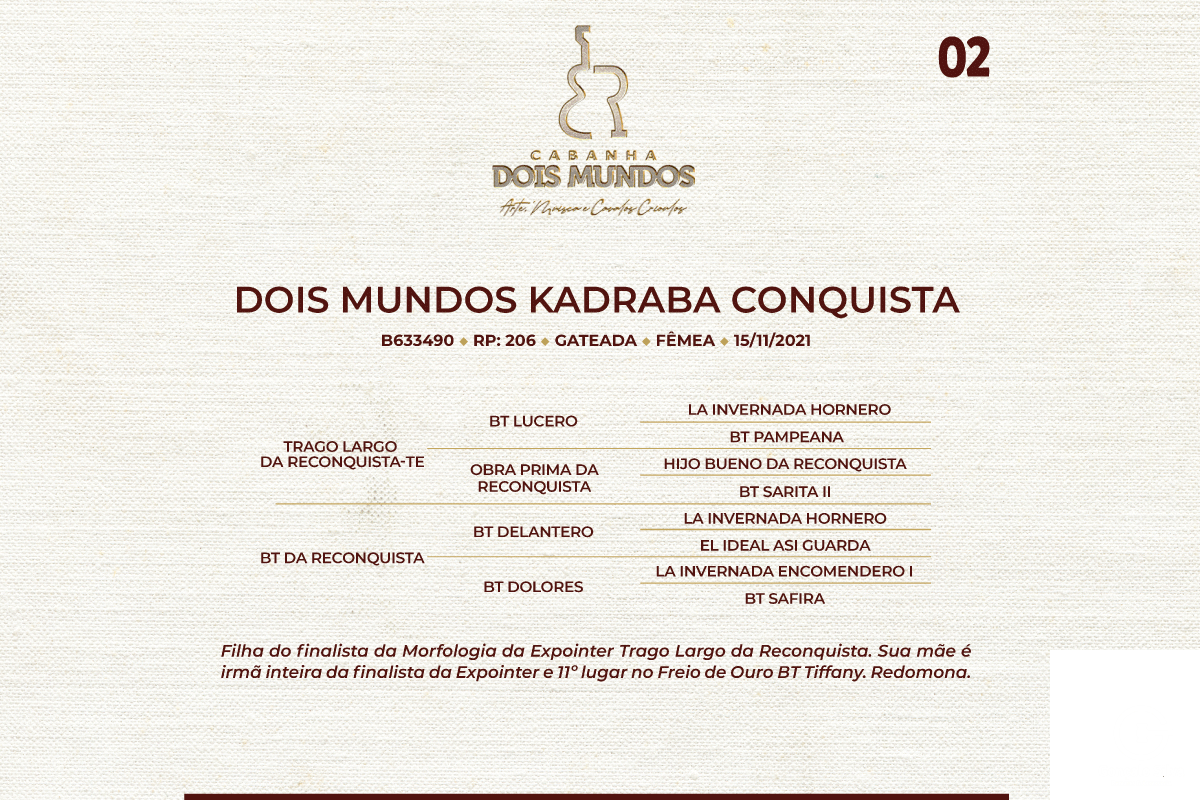 Geração DOIS MUNDOS KADRABA CONQUISTA