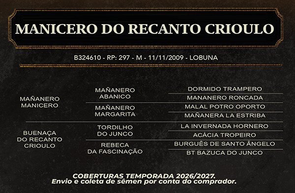Geração MANICERO DO RECANTO CRIOULO 