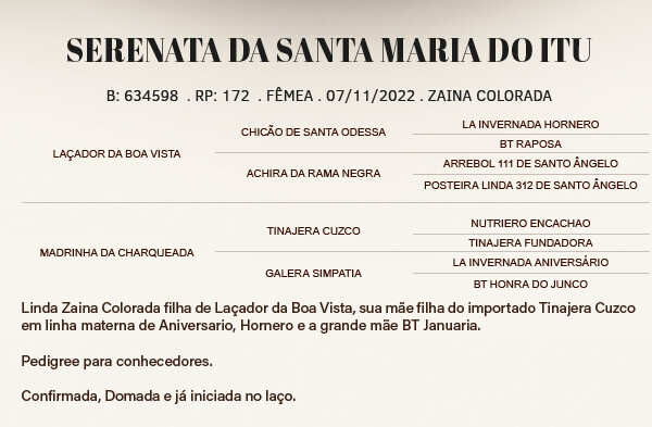 Geração SERENATA DA SANTA MARIA DO ITU