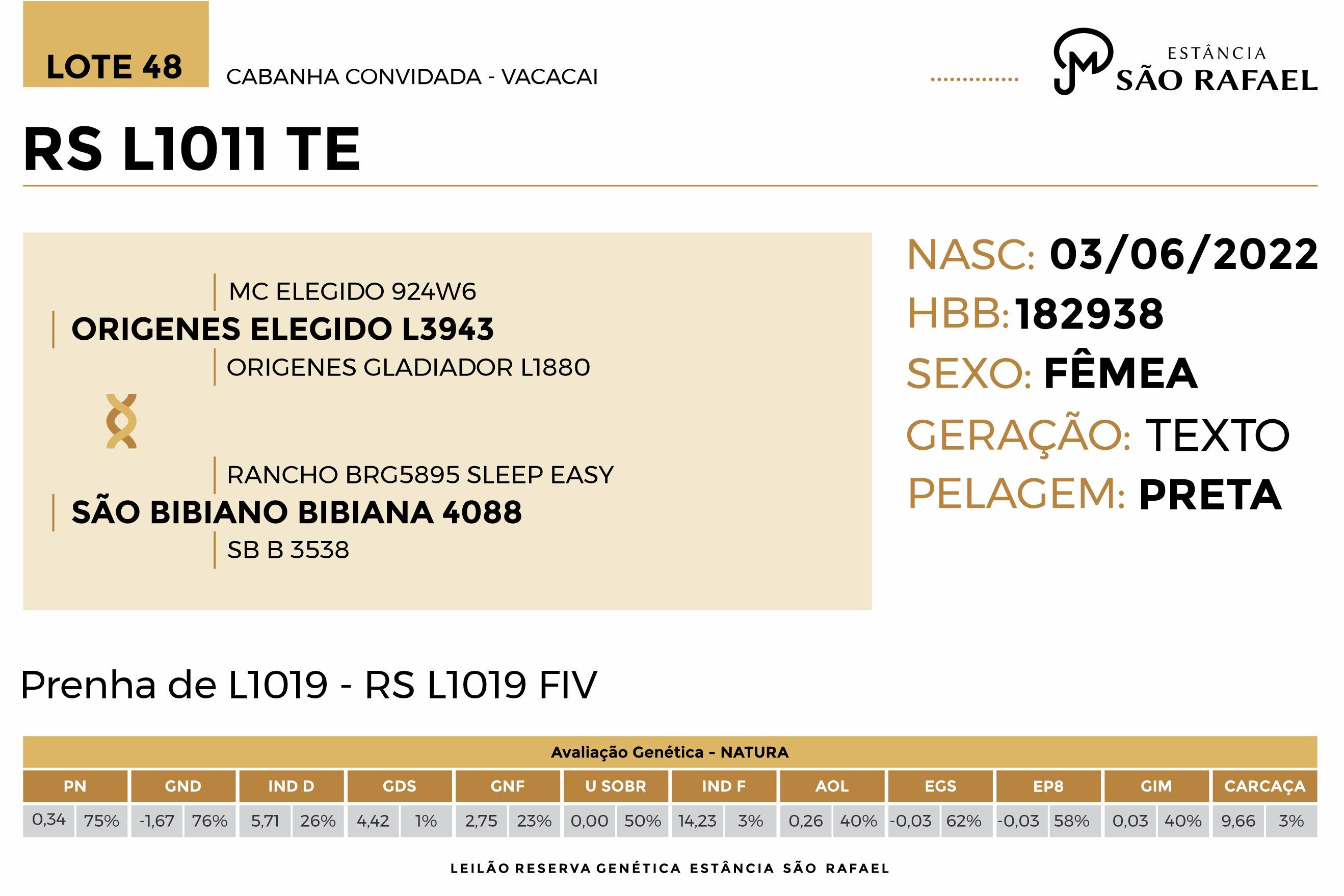 Geração  RS L1011 TE