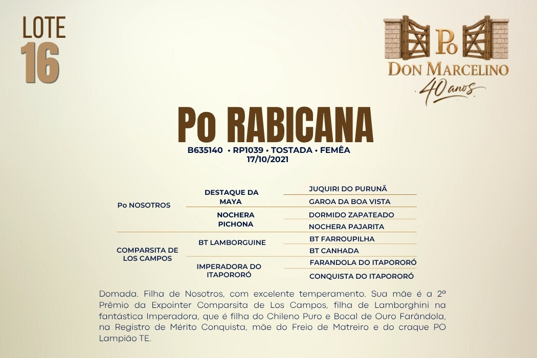Geração PO RABICANA