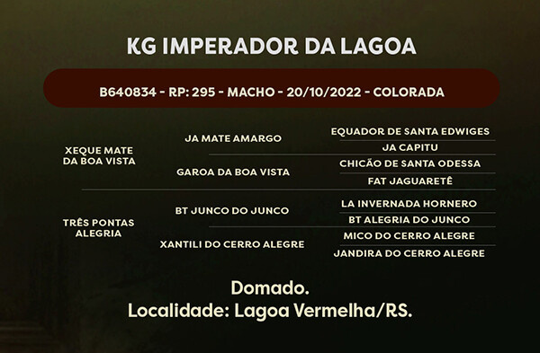 Geração KG IMPERADOR DA LAGOA