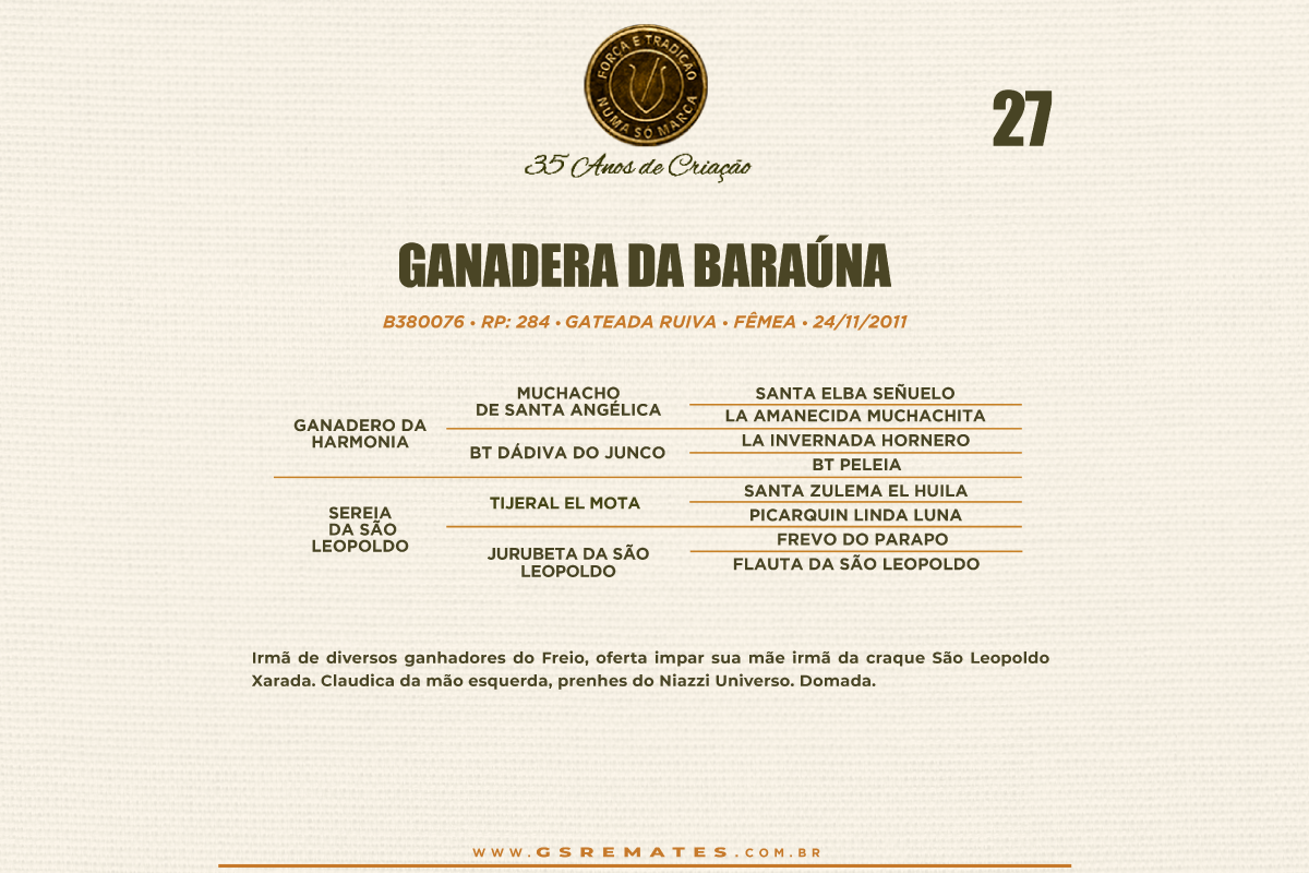 Geração GANADERA DA BARAÚNA