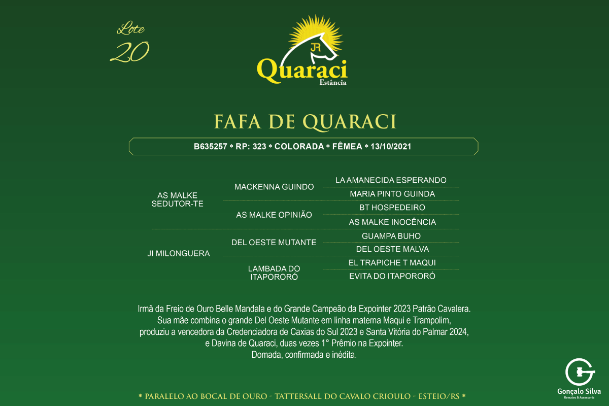 Geração FAFA DE QUARACI