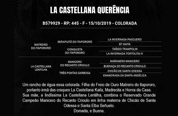 Geração LA CASTELLANA QUERÊNCIA