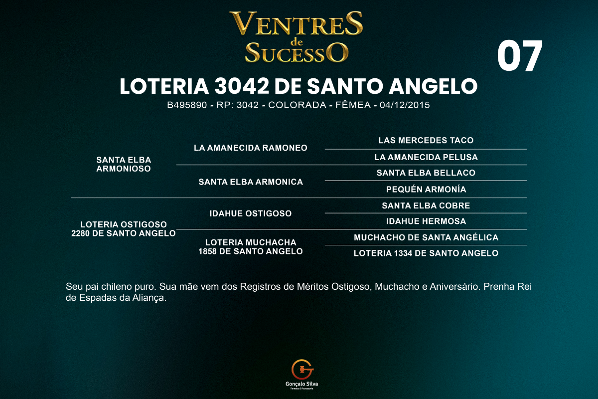 Geração LOTERIA 3042 DE SANTO ANGELO 