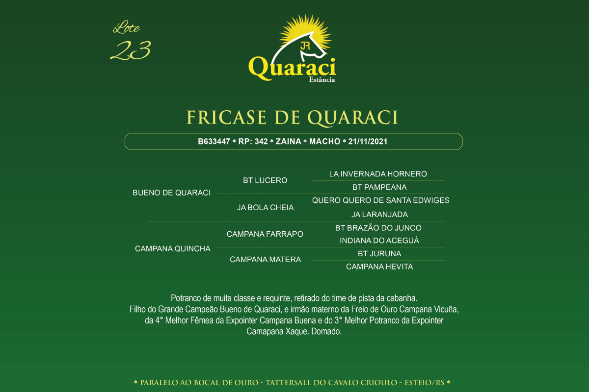 Geração FRICASE DE QUARACI