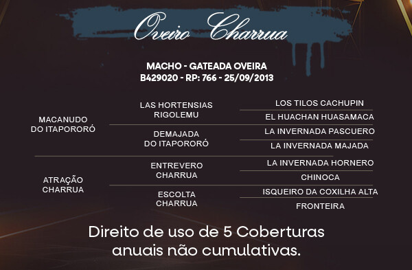 Geração DIREITO DE USO 5 COBERTURAS OVEIRO CHARRUA