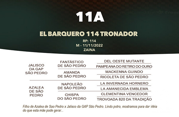 Geração EL BARQUERO 114 TRONADOR