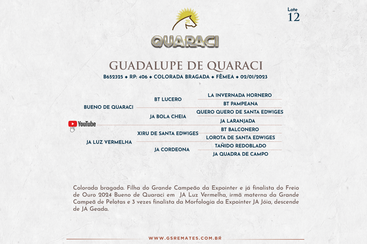 Geração GUADALUPE DE QUARACI