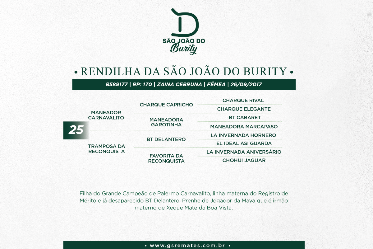 Geração RENDILHA DA SÃO JOÃO DO BURITY