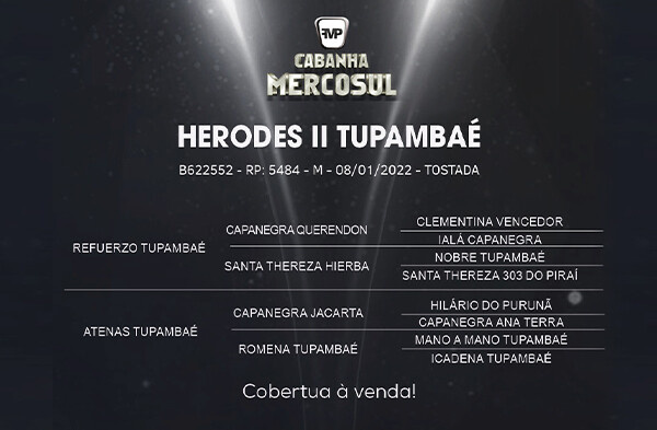 Geração COBERTURAS HERODES II TUPAMBAÉ