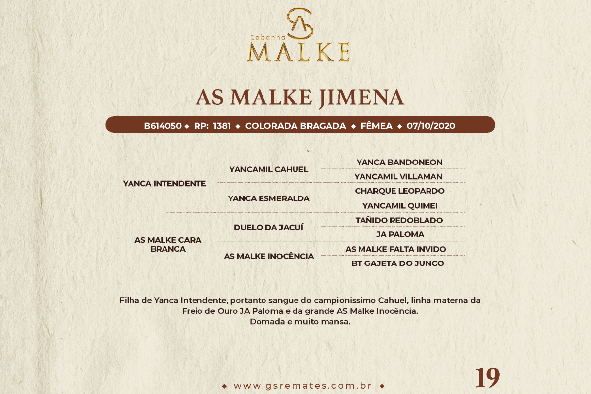 Geração AS MALKE JIMENA