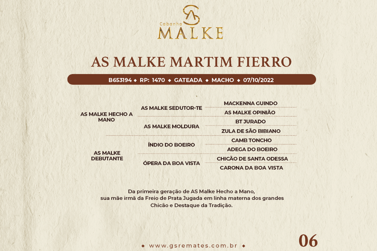 Geração AS MALKE MARTIM FIERRO