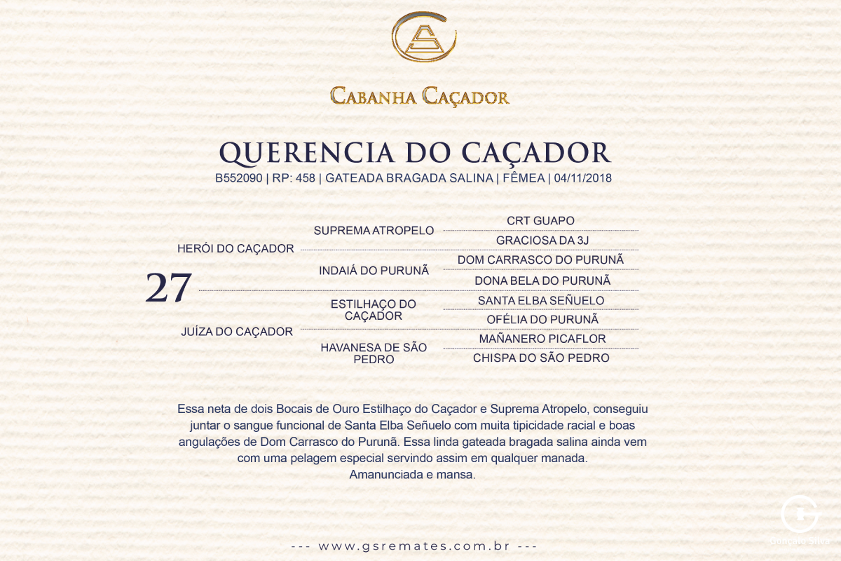 Geração QUERÊNCIA DO CAÇADOR 