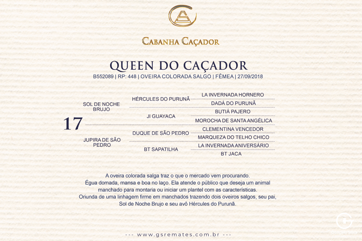 Geração QUEEN DO CAÇADOR 