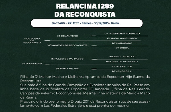 Geração RELANCINA 1299 DA RECONQUISTA