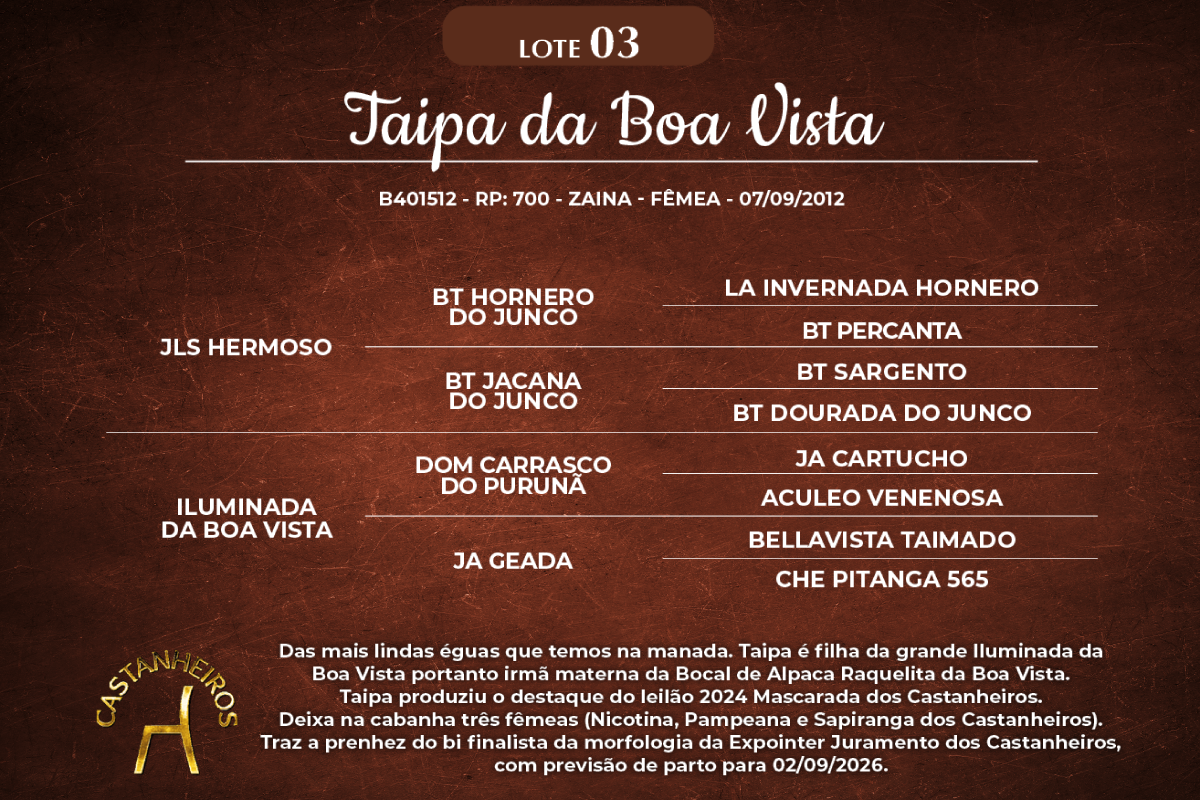 Geração TAIPA DA BOA VISTA