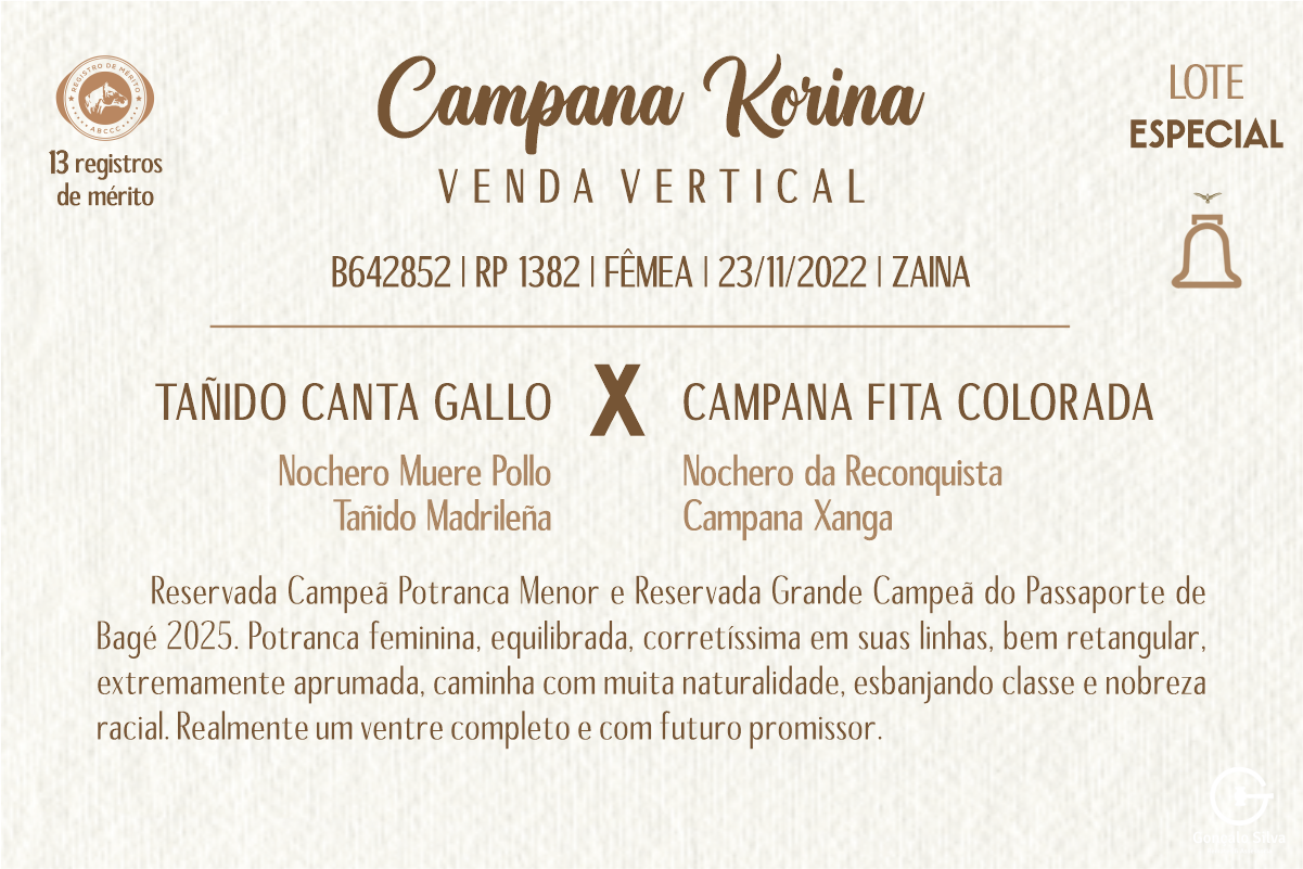 Geração CAMPANA KORINA