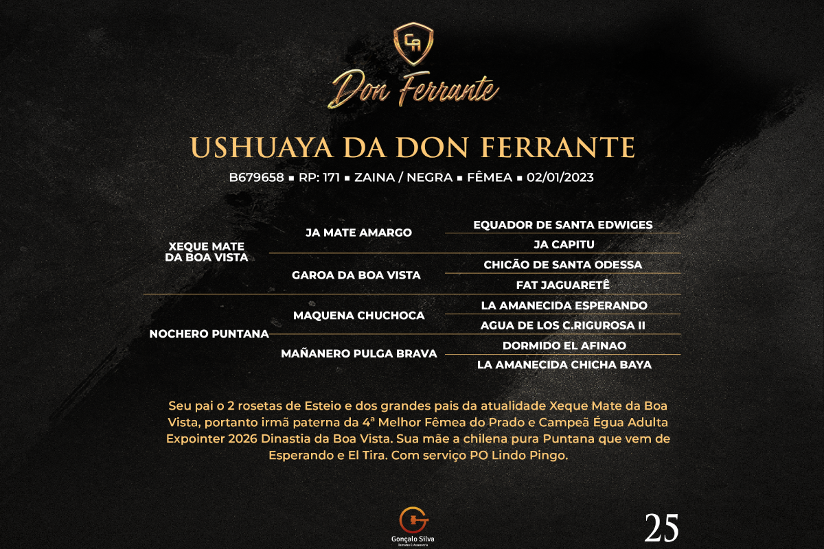 Geração USHUAYA DA DON FERRANTE 