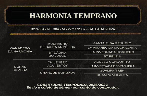 Geração HARMONIA TEMPRANO 