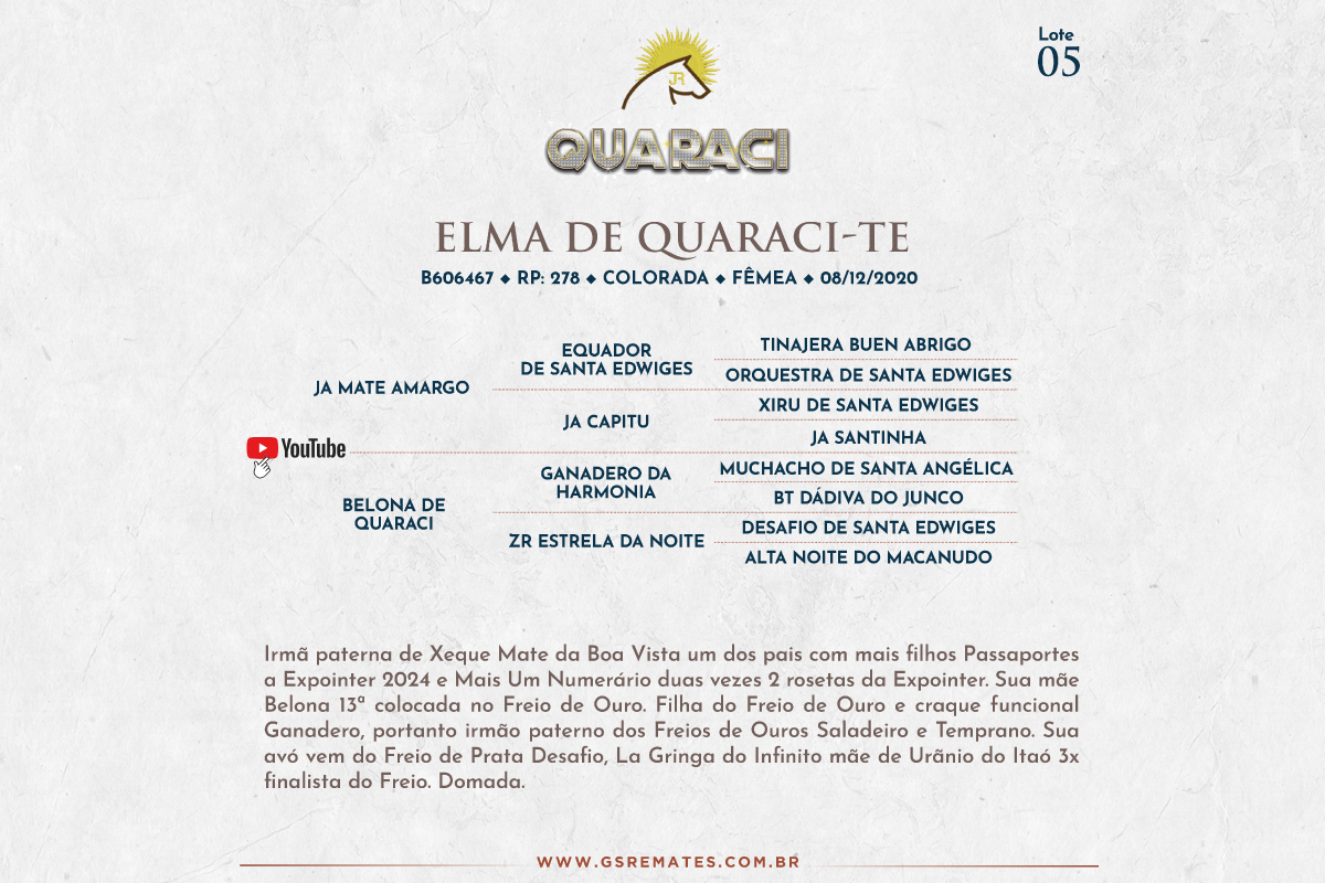 Geração ELMA DE QUARACI