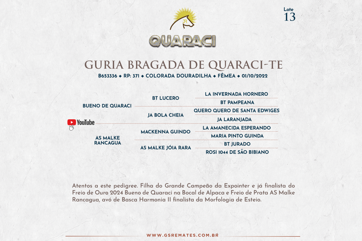 Geração GURIA BRAGADA DE QUARACI