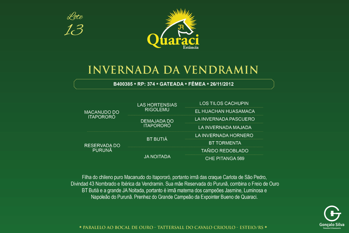 Geração INVERNADA DA VENDRAMIN
