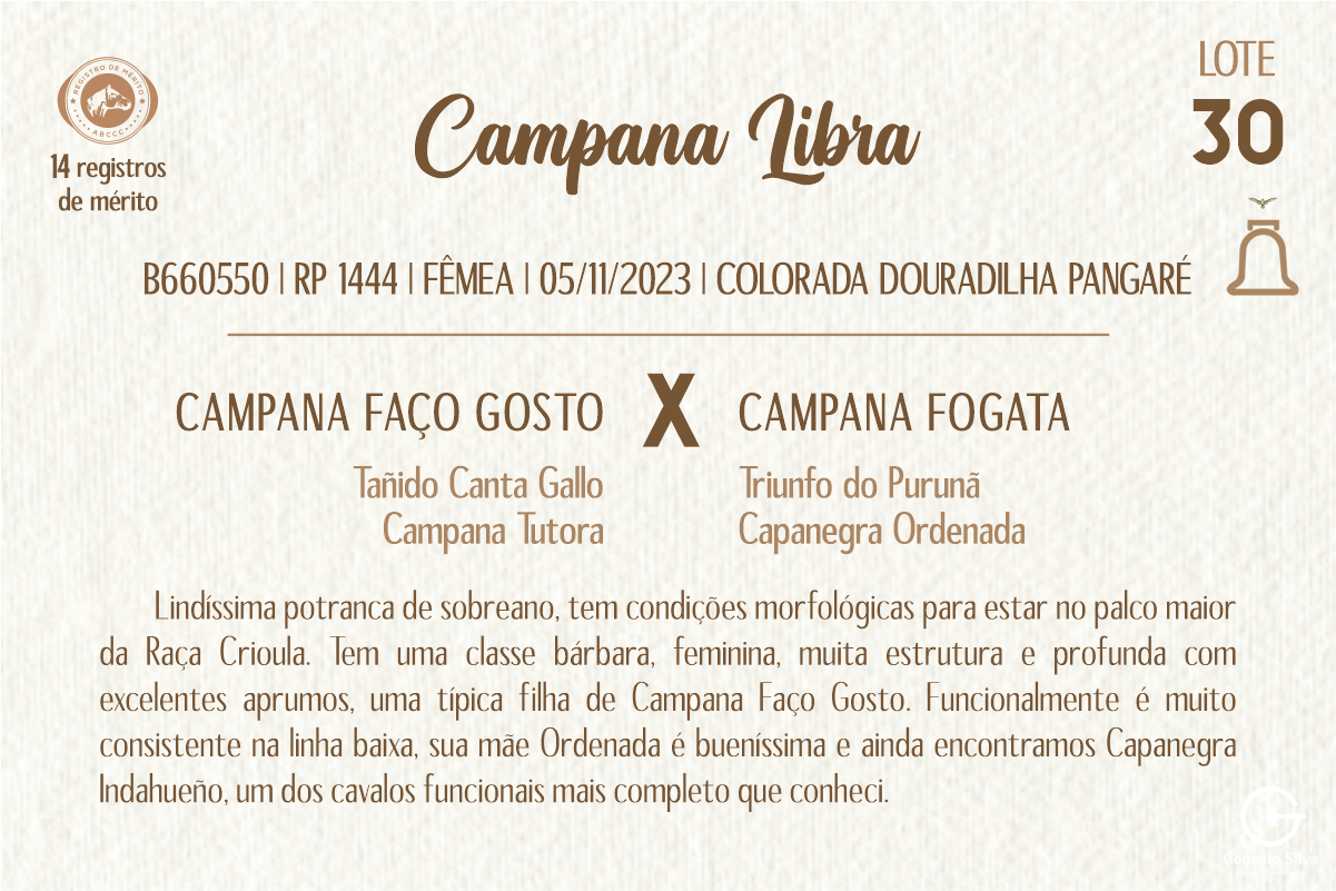 Geração CAMPANA LIBRA