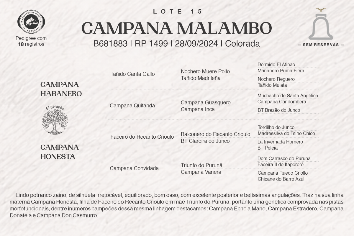 Geração CAMPANA MALAMBO