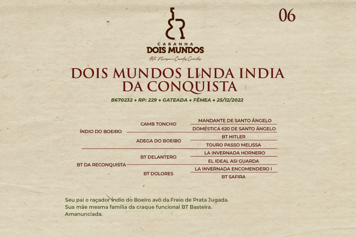 Geração DOIS MUNDOS LINDA INDIA DA CONQUISTA