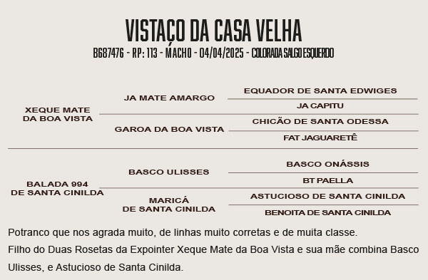 Geração VISTAÇO DA CASA VELHA