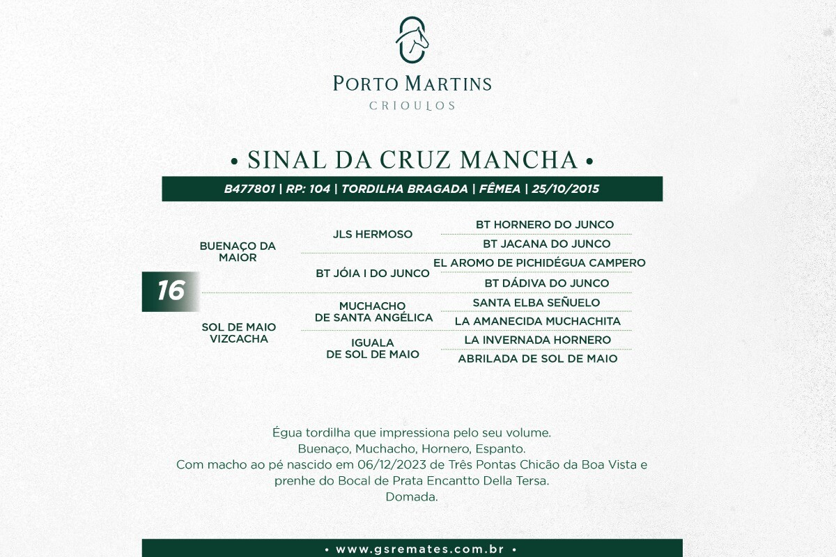 Geração SINAL DA CRUZ MANCHA