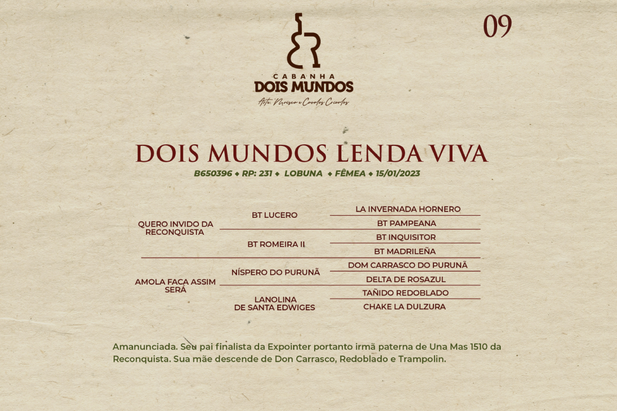Geração DOIS MUNDOS LENDA VIVA