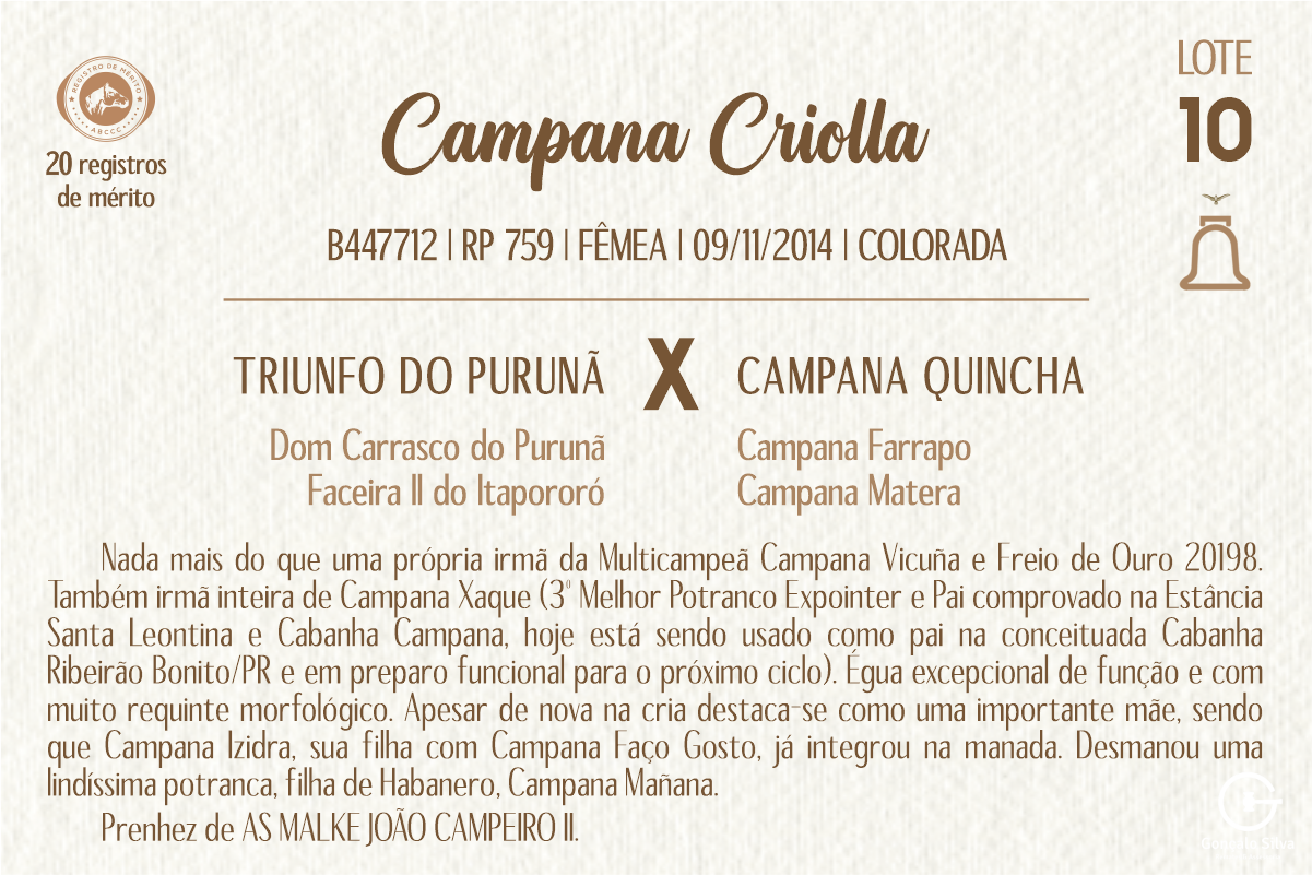 Geração CAMPANA CRIOLLA